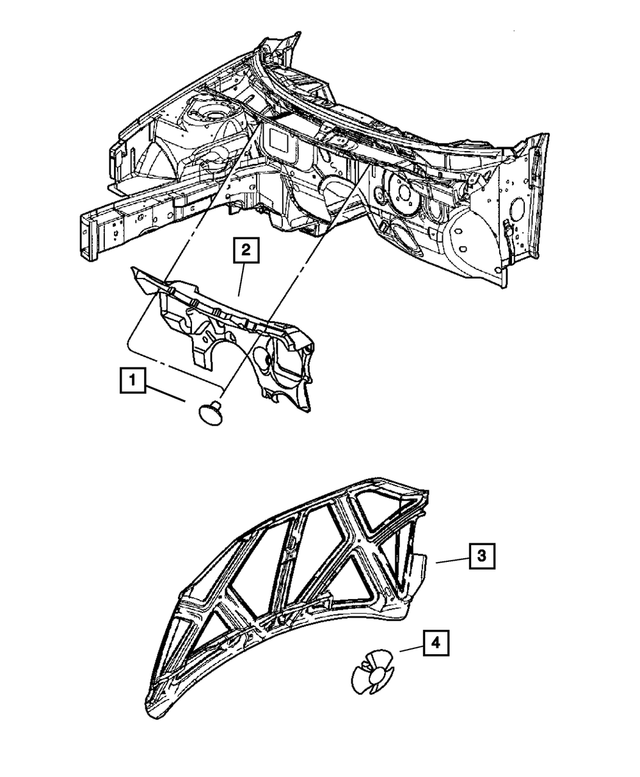4878107AD - Body Sheet Metal Except Doors: Hood Silencer for Mopar Image