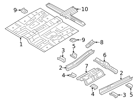 Floor for 2010 Hyundai Santa Fe #0