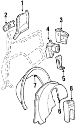 20491416 - Body: Extension Brace for Buick: Electra | Cadillac: DeVille, Fleetwood | Oldsmobile: 98 Image
