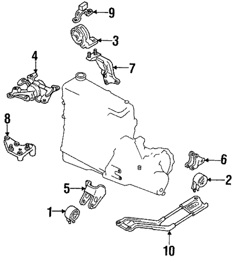 Engine & Trans Mounting for 1991 Mercury Tracer #0