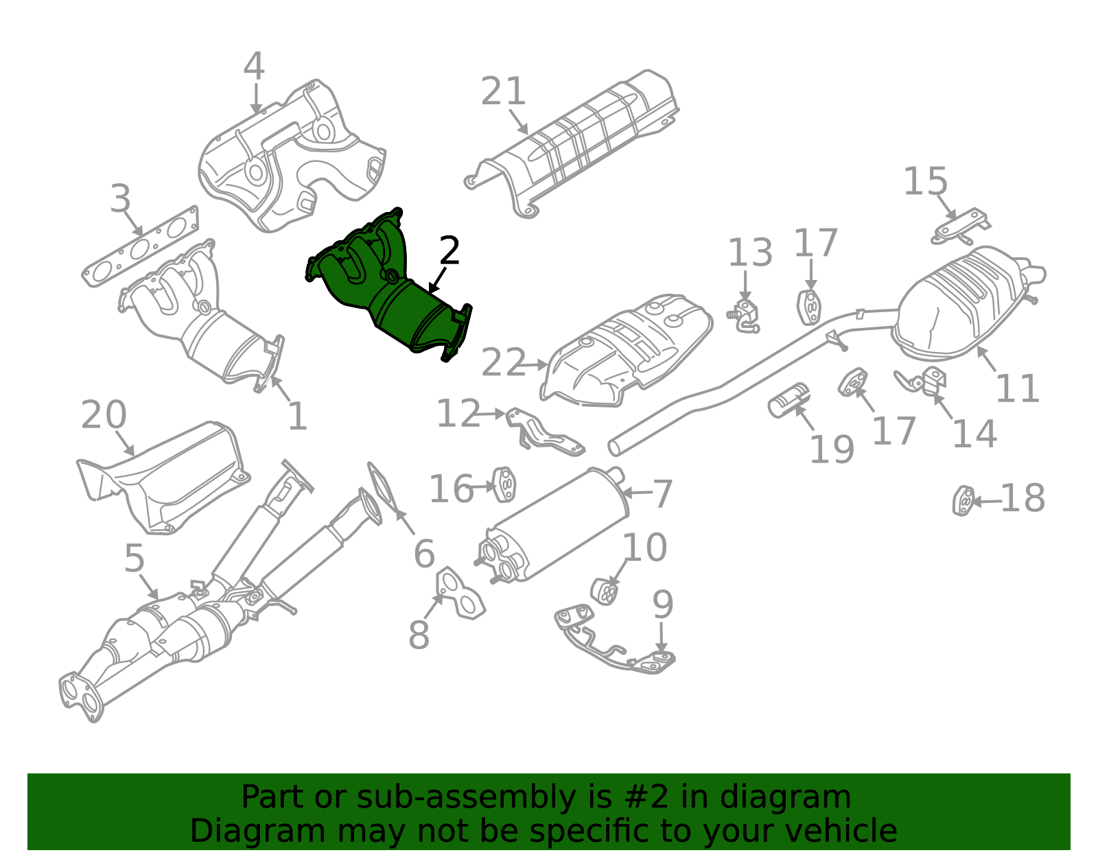 2011-2014 Volvo XC90 Exhaust Manifold 36001152 | AutoNation Parts