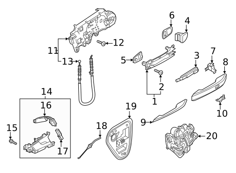Lock & Hardware for 2025 Audi A5 Sportback #1