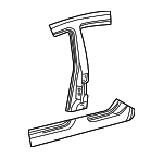 XW4Z54211A10AA - Body: Center Pillar &amp; Rocker for Lincoln: LS Image