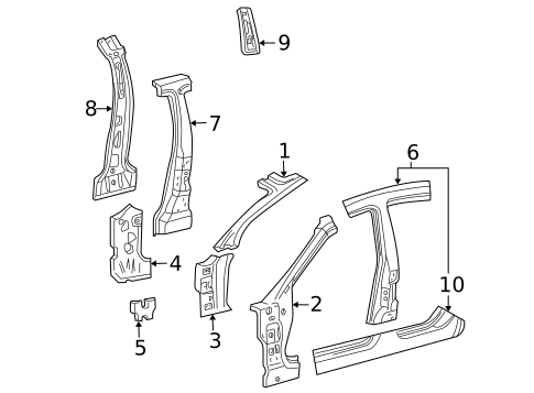 Center Pillar & Rocker for 2000 Lincoln LS #0