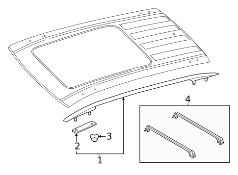Exterior Trim - Roof for 2020 Volkswagen Atlas Cross Sport #1