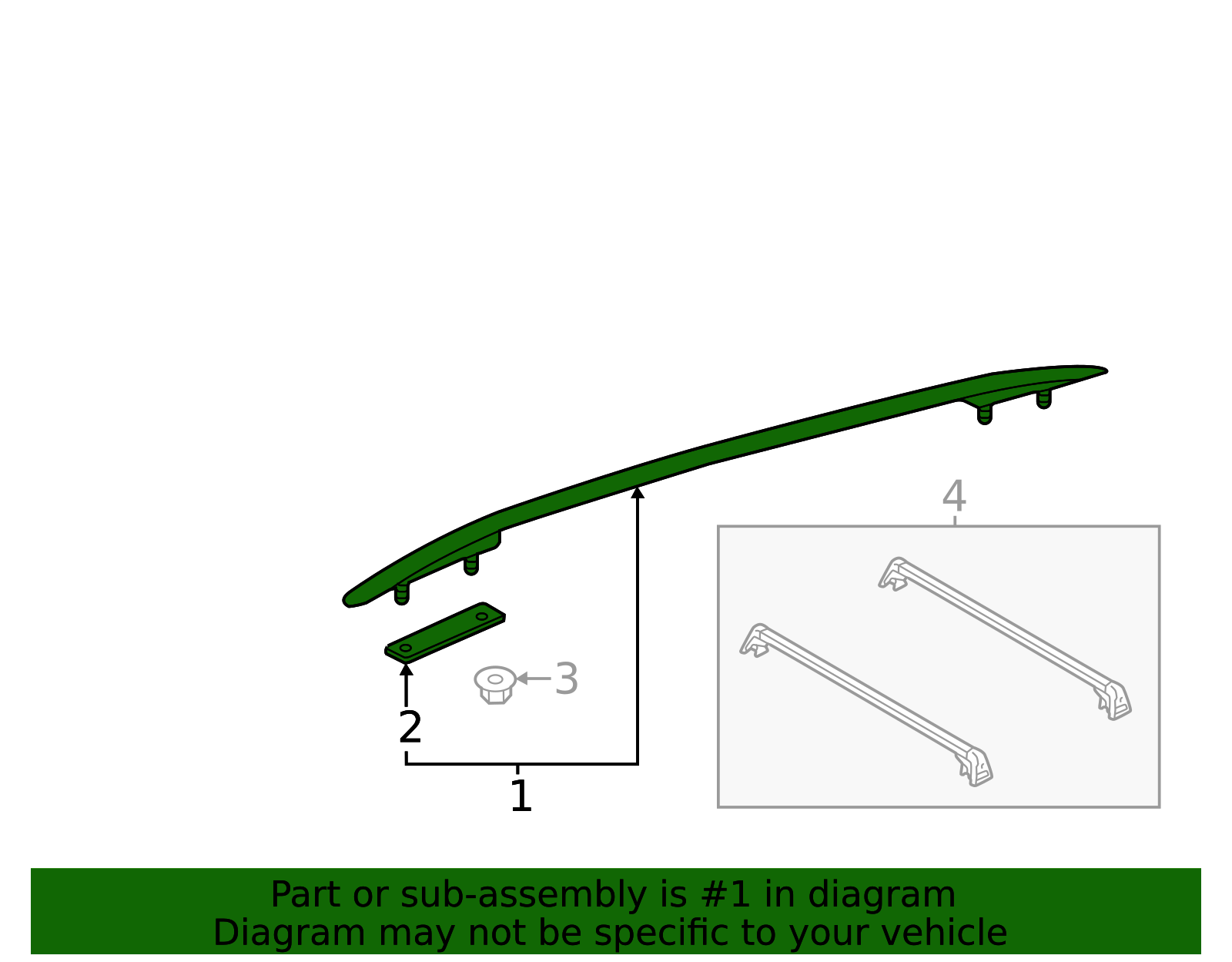 2022-2025 Volkswagen Atlas Cross Sport Roof Rail 3CM-860-034-B-ZAQ