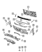 68225648AH - Body Sheet Metal Except Doors: Dash Panel Silencer for Mopar Image