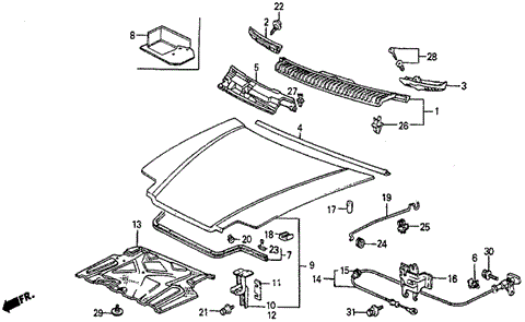 Hood for 1987 Honda Prelude #0