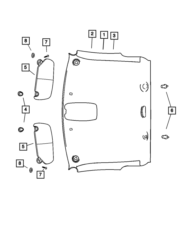 1FF99BD1AA - Interior Trim: Headliner for Mopar Image