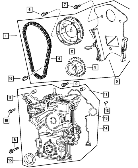 Timing Belt and Cover for 2007 Dodge Ram 1500 #0
