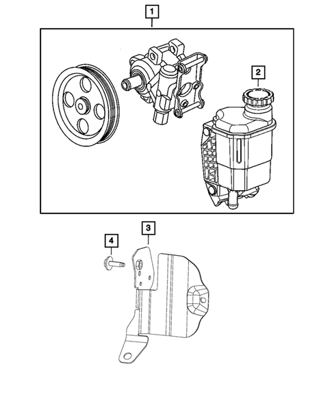 Power Steering Pump and Reservoir for 2017 Ram 3500 #0