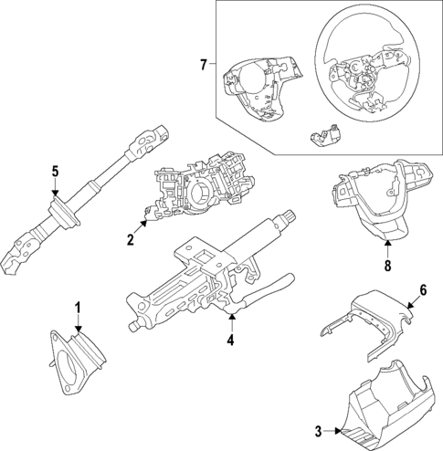 Steering Wheel for 2025 Toyota Grand Highlander #0