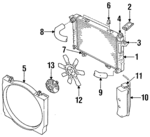 6501336 - Cooling System: Shroud Clip for Chrysler: Imperial, LeBaron, New Yorker | Dodge: Ram 2500, Ram 3500, Shadow Image