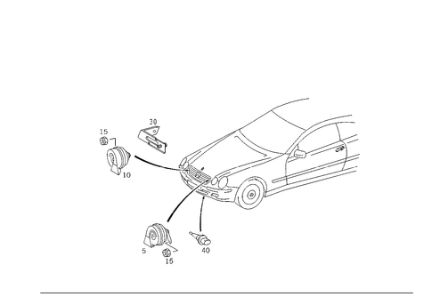 Horn and Outboard Temperature Indicator for 2002 Mercedes-Benz CL500 #0