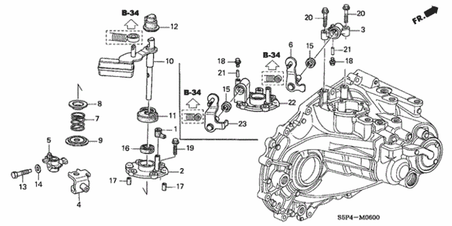 MT Shift Arm - Shift Lever for 2001 Honda Civic #0