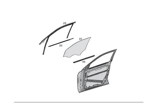 Driver Door Window System for 2017 Mercedes-Benz GLE550e #0