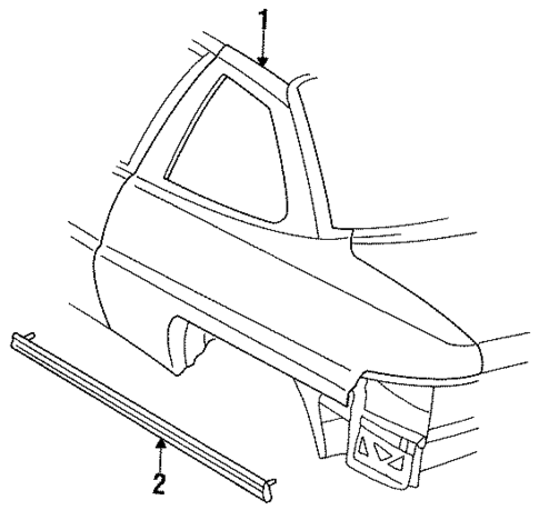 Exterior Trim - Quarter Panel for 1995 Buick Skylark #0