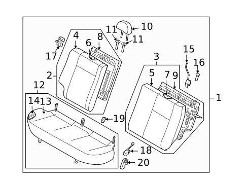 Rear Seat for 2009 Pontiac G3 #0