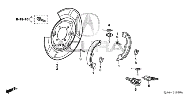 Parking Brake Shoe for 2012 Acura RL #0