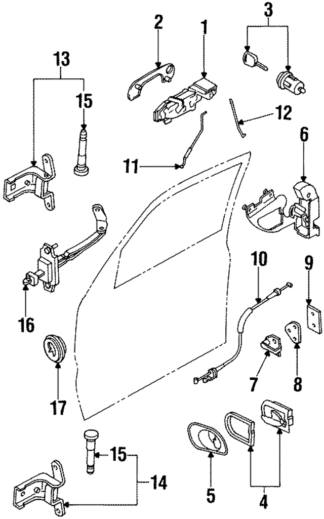 F5RZ5422600A - Body: Interior Door Handle for Ford Image