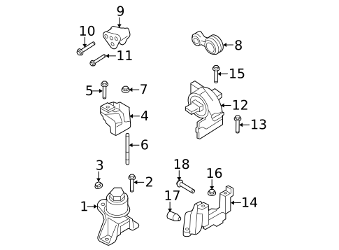 Engine & Trans Mounting for 2006 Ford Fusion #0