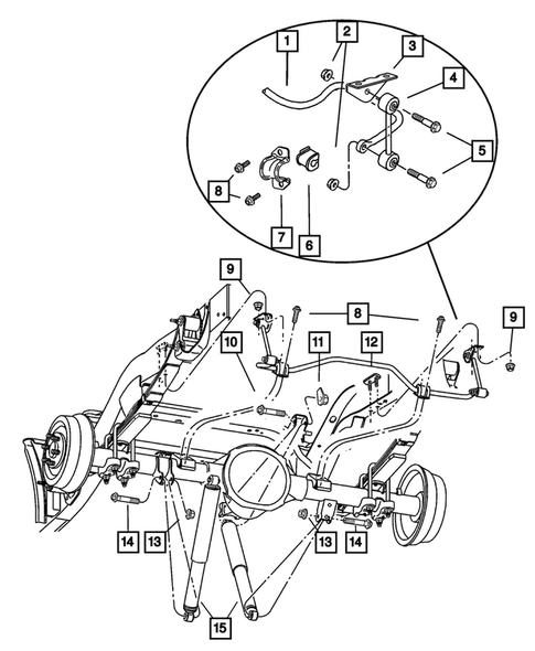 Rear Stabilizer for 2001 Dodge Dakota #0