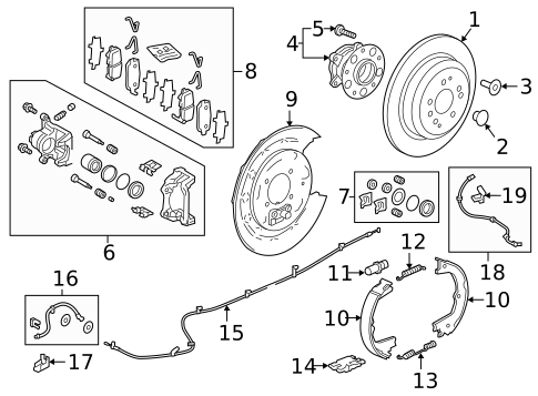 Front Brakes for 2017 Honda Ridgeline #1