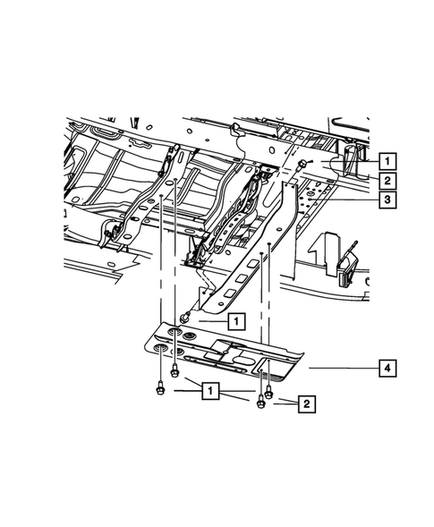 Mounting and Skid Plate for 2008 Dodge Ram 1500 #1