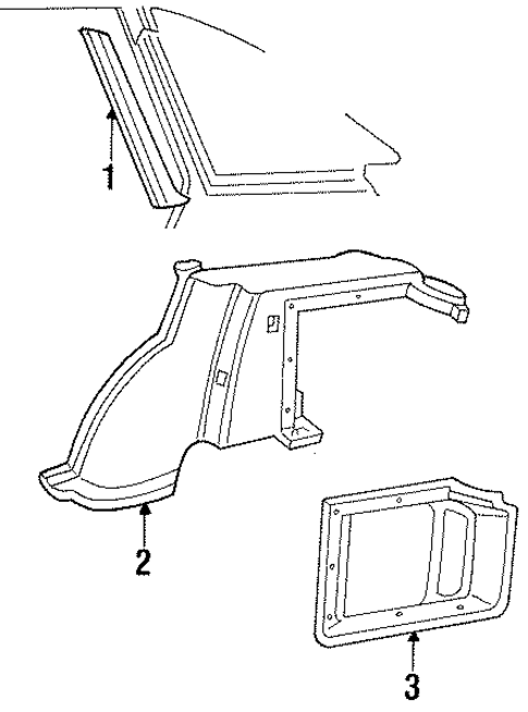 Interior Trim - Quarter Panels for 1985 Mercury Lynx #0