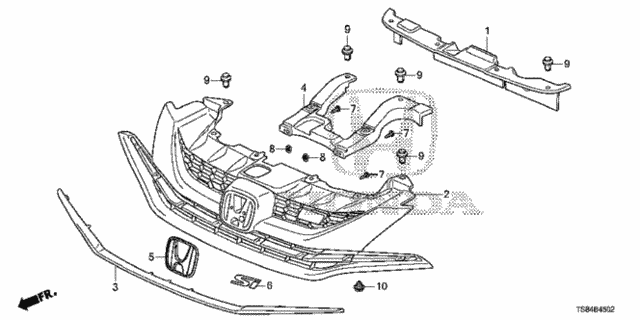 Front Grille ('14-) (2) for 2014 Honda Civic #0