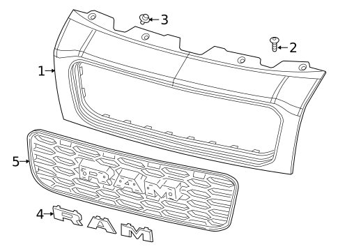 Grille & Components for 2022 Ram ProMaster 3500 #0
