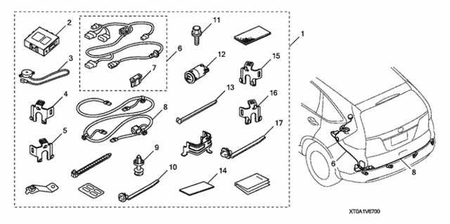 Corner & Back-UP Sensor Attachment for 2013 Honda CR-V #0