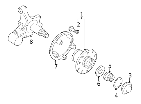 Hub Assembly for 1996 Subaru Impreza #1
