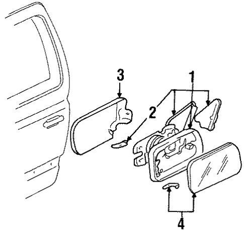 Outside Mirrors for 1997 Volkswagen Jetta #0