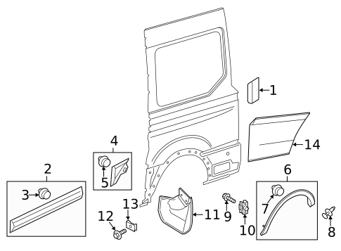 Exterior Trim - Side Panel for 2016 Ford Transit-150 #7
