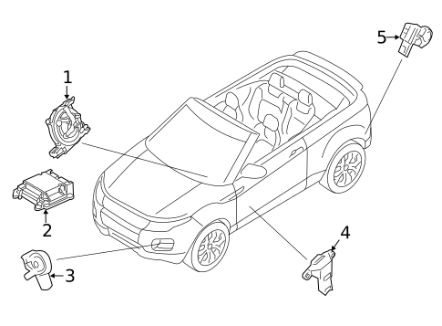 Air Bag Components for 2012 Land Rover Range Rover Evoque #1