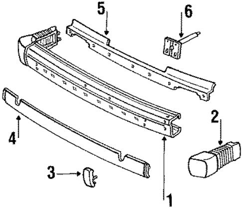 Front Bumper for 1985 Mercury Topaz #0