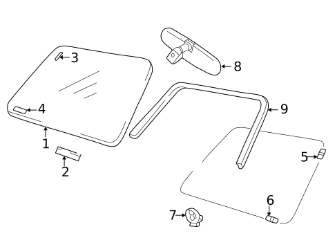 Glass - Windshield for 2004 Suzuki XL-7 #0