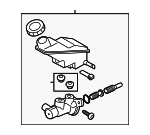 585102W800 - Body: Master Cylinder for Hyundai: Santa Fe, Santa Fe Sport, Santa Fe XL Image