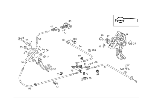 Foot Operated Parking Brake for 1997 Mercedes-Benz C280 #0