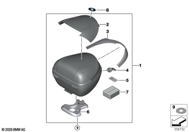 77448563861 - Luggage &amp; Storage: Set Of Mounts For Top Case Holder for BMW-Motorrad Image