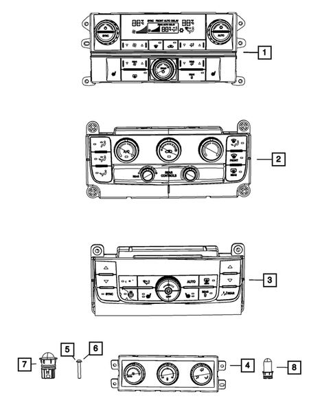 Air Conditioner and Heater Controls for 2013 Dodge Grand Caravan #0