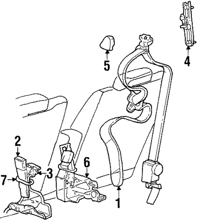 XW7Z54611B60AAA - : Seat Belt for Ford Image