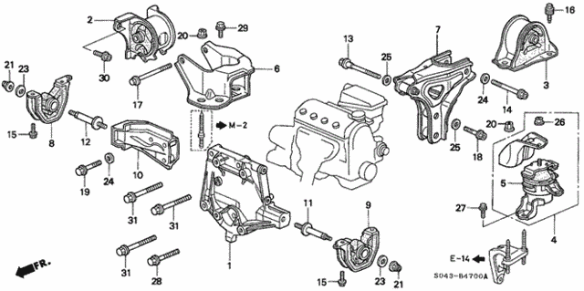 MT Engine Mount for 1997 Honda Civic #0