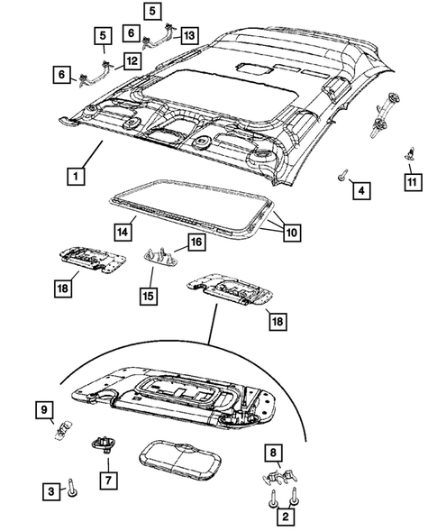 Headliners-Visors-Assist Straps for 2012 Dodge Caliber #0