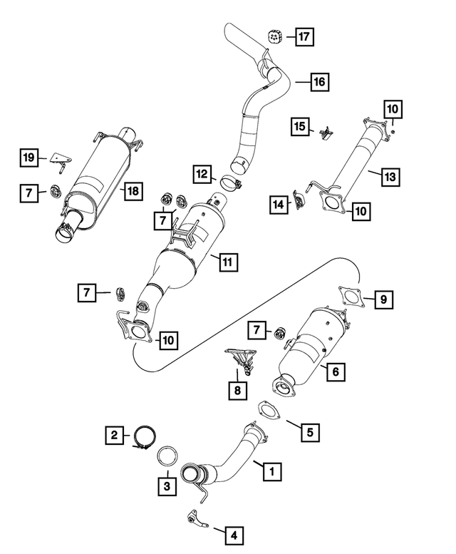 68371835AA - Exhaust: Catalytic Converter for Ram: 2500, 3500 Image