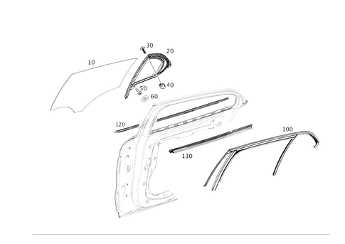 Rear Door Windows for 2016 Mercedes-Benz GLA250 #0