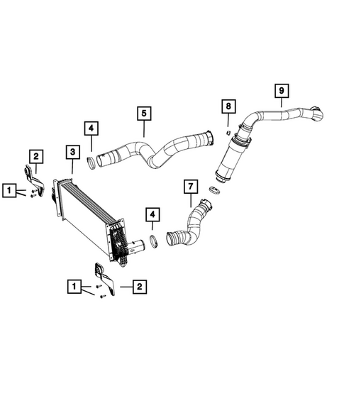 Radiator and Related Parts; Charge Air Cooler for 2017 Ram 1500 #1