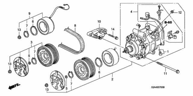 A/C Compressor for 2003 Honda S2000 #0