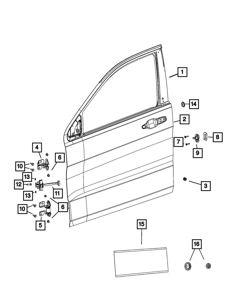 2021-2025 Jeep Front Door, Left 68376999AH | My Mopar Parts